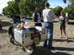 Fritz and Bev's R100GS at Viedma