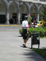 Glamorous police lady. Note tight pencil skirt..
