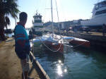 Manouevring in to the dock