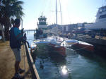 Manouevring in to the dock