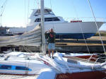 Manouevring in to the dock