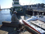 Manouevring in to the dock