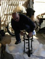 The repairs underway